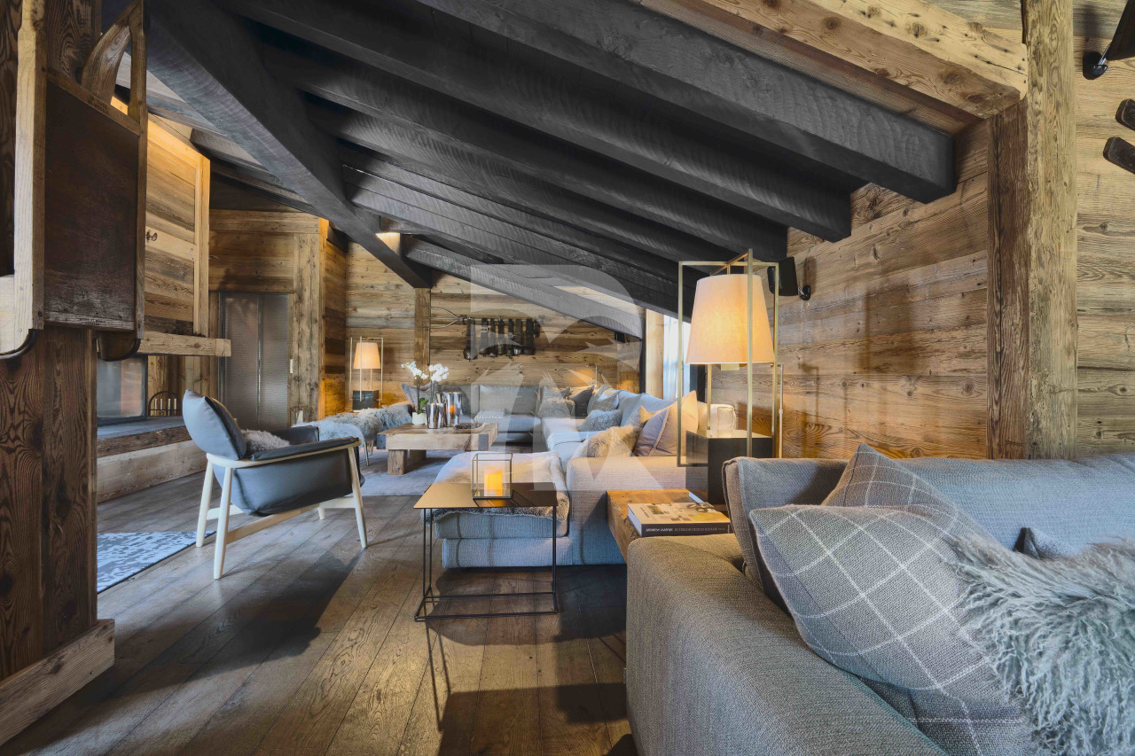 villa in Courchevel : Rent a luxury Chalet in Courchevel 1850, Ski in / Ski out, 7 bedrooms, indoor Swimming pool - Photo 4