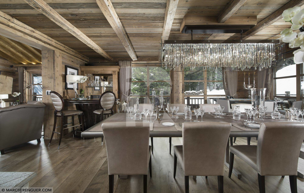villa in Courchevel : Rent a700 sqm chalet in Courchevel 1850 with a Wonderful Mountain View. - Photo 4