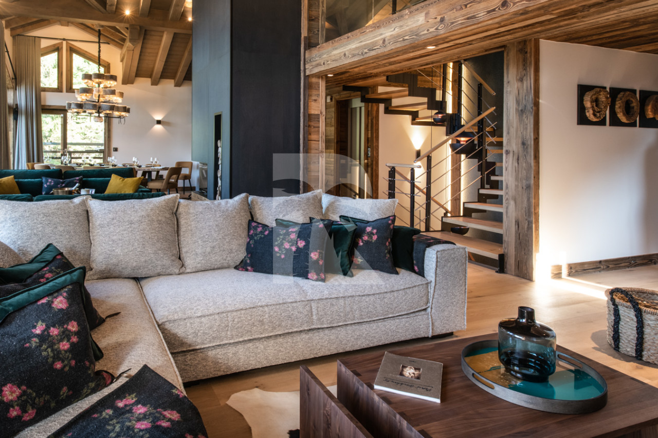 villa in Courchevel : Rent this brand new chalet in Courchevel 1850 close to the slopes, with a lovely spa. - Photo 5