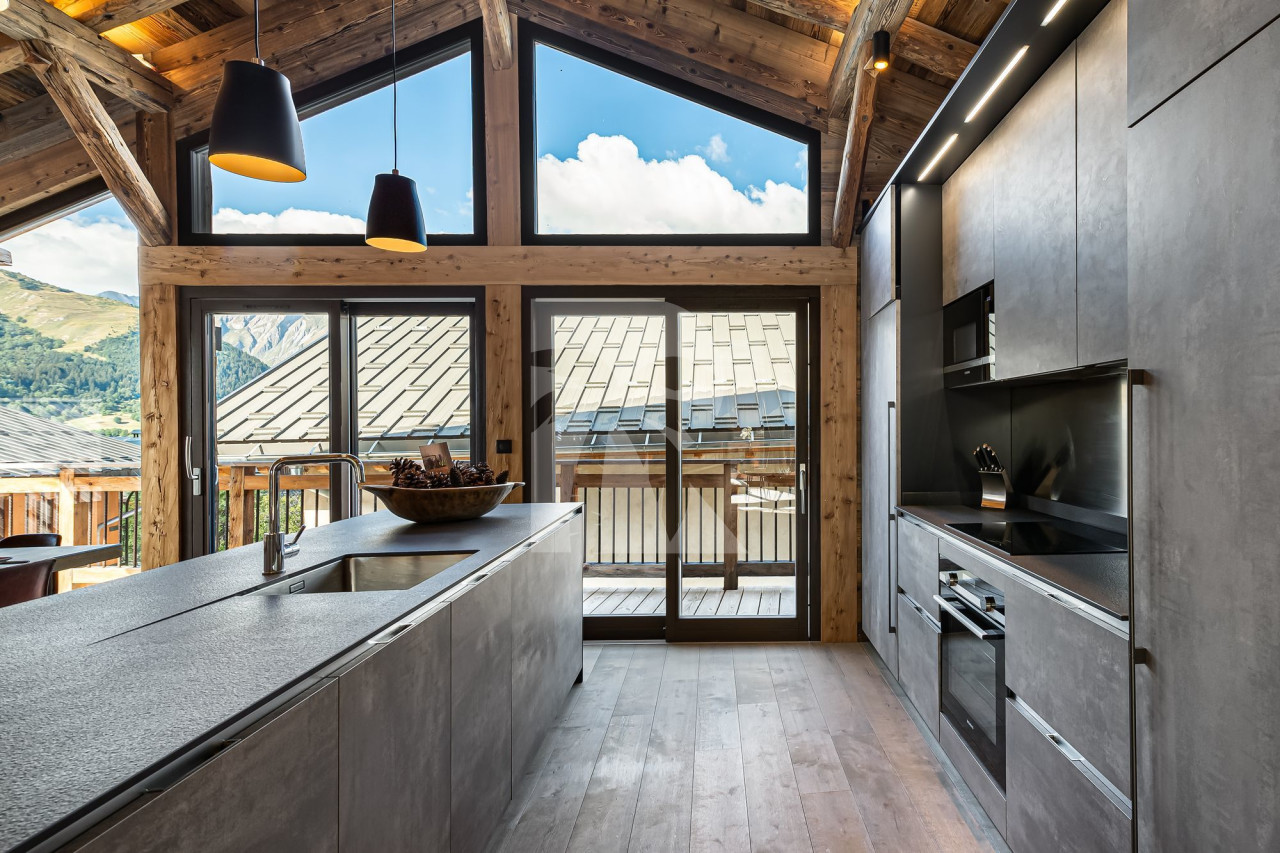 villa in St Martin de Belleville : Rent this renovated barn for 10 guest in Villarabout. - Photo 6
