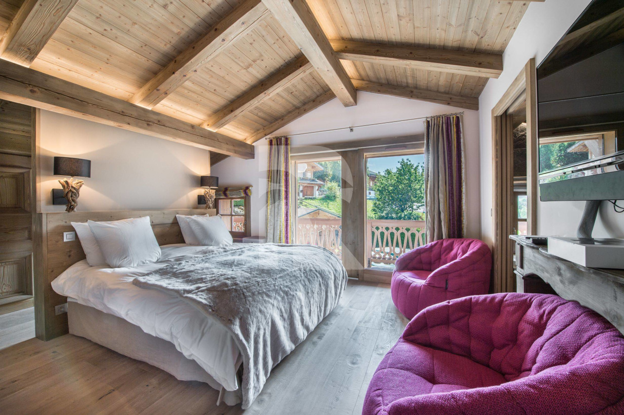 villa in Megeve : Rent this charming chalet fully renovated with contemporary decoration, 70m from the slopes in Princess area. - Photo 5
