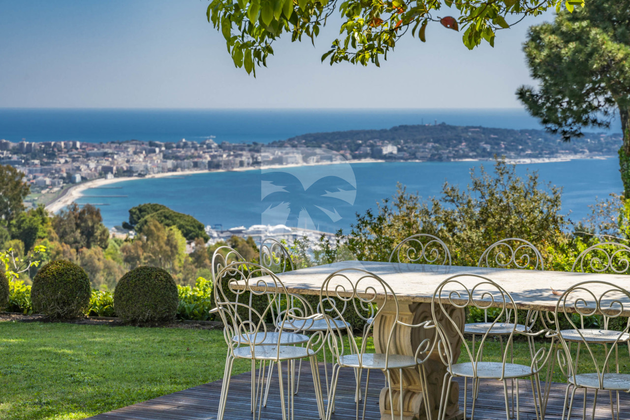 villa in Cannes : Rent this 8 bedrooms with an amazing view of  the Cap d'Antibes and Golfe Juan bay. - Photo 4