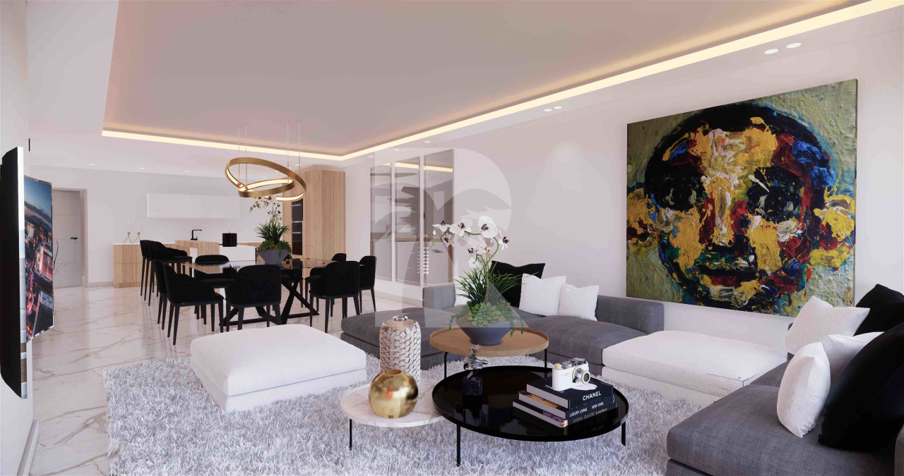 apartment in Cannes : Rent 3-bedroom apartment facing the seaview of Cap d'Antibes and Cannes - Photo 1