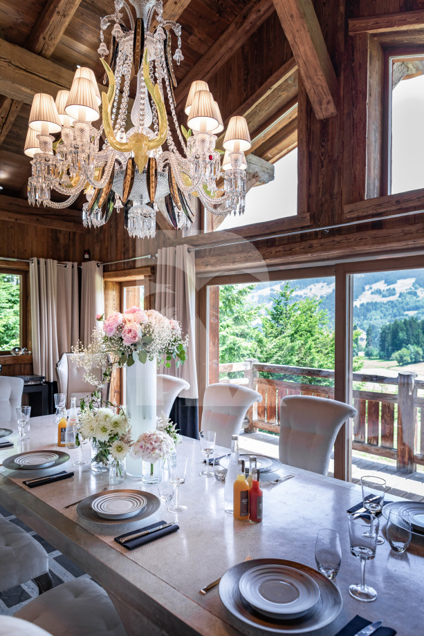 villa in Megeve : Rent exceptional Chalet with view of Mont Blanc - Photo 8