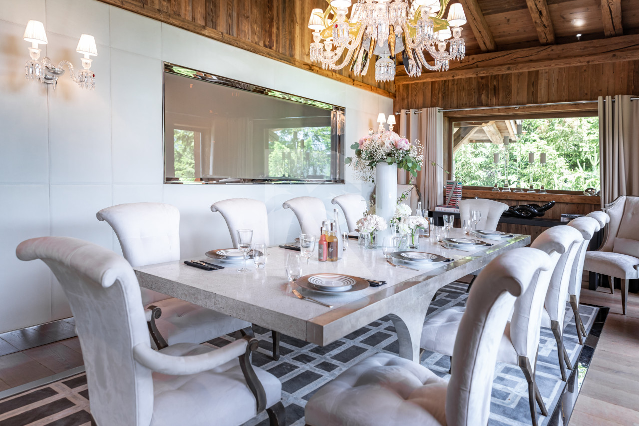 villa in Megeve : Rent exceptional Chalet with view of Mont Blanc - Photo 7