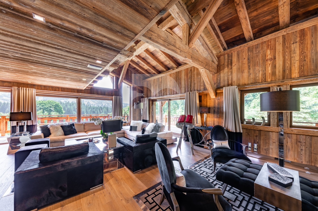 villa in Megeve : Rent exceptional Chalet with view of Mont Blanc - Photo 4