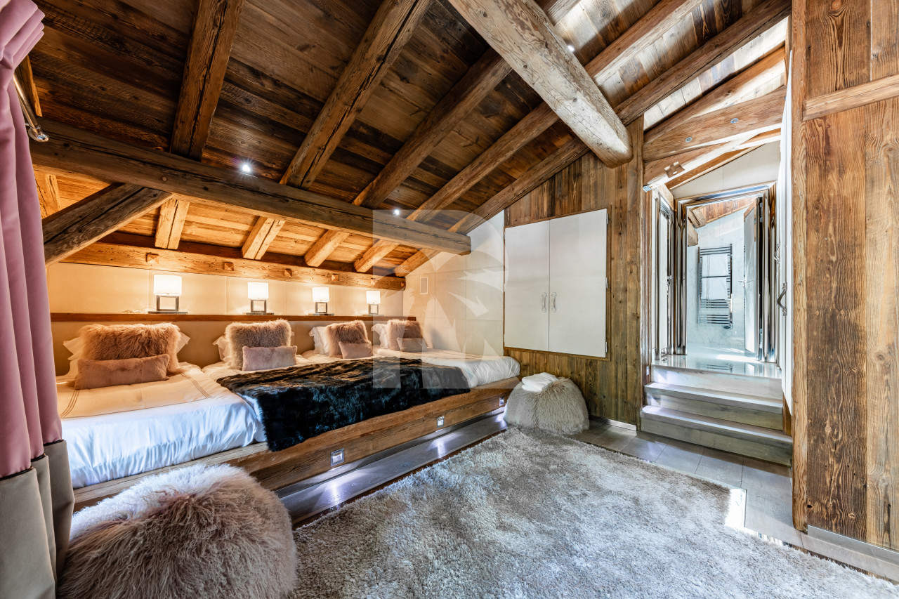 villa in Megeve : Rent exceptional Chalet with view of Mont Blanc - Photo 11