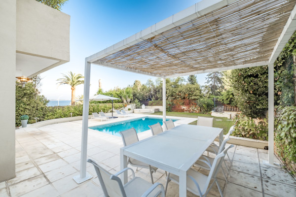 villa in Cannes : Rent incredible 8 bedroom villa a stones throw from the beaches and the Croisette in Cannes with gardens, sea view and pool - Photo 12