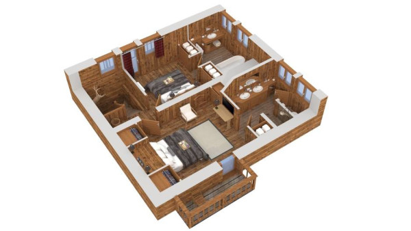 villa in Courchevel : Rent this authentic mountain chalet in the District of Plantret. - Photo 18