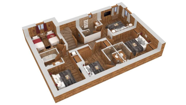 villa in Courchevel : Rent this authentic mountain chalet in the District of Plantret. - Photo 16