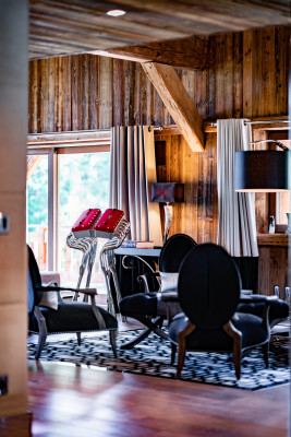 villa in Megeve : Rent exceptional Chalet with view of Mont Blanc - Photo 9